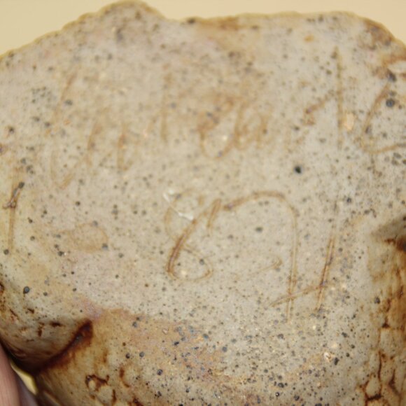 Dinosaur Ceramic Signed by Artist Incense Art Pottery Flat Earth Incense Crystal - Picture 8 of 8